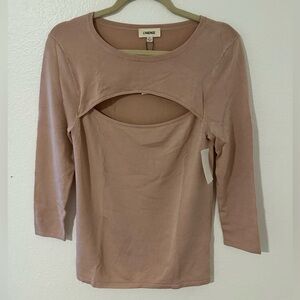 L’Agence Jocelyn Cutout Knit Long Sleeve Top